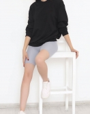 Bisiklet Yaka Sweat Siyah - 3042.275.