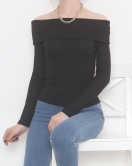Madonna Yaka Kaşkorse Bluz Siyah - 9977.1567.