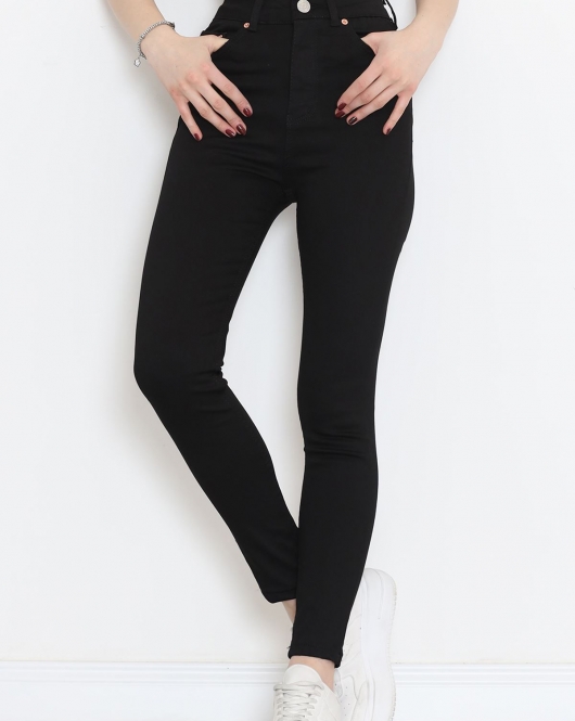 Süper Likra Kot Pantolon Siyah1 - 473737.1431.