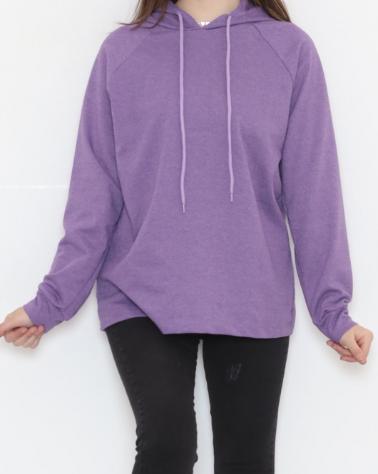 Kapşonlu Sweat Mor - 9940.1567.