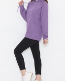 Kapşonlu Sweat Mor - 9940.1567.