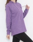 Kapşonlu Sweat Mor - 9940.1567.