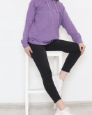 Kapşonlu Sweat Mor - 9940.1567.