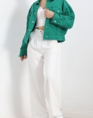 Oversize Ceket Yeşil - 1380.1367.