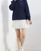 Kalp Nakışlı Şardonlu Oversize Sweat Lacivert - 21621.200.