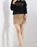Üç İplik Gömlek Yaka Oversize Sweat Siyah - 21624.200.