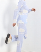 Alt Üst Aynı Rotasyon Pijama Takımı Buzmavi - 788.1287.