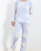 Alt Üst Aynı Rotasyon Pijama Takımı Buzmavi - 788.1287.