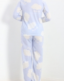 Alt Üst Aynı Rotasyon Pijama Takımı Buzmavi - 788.1287.