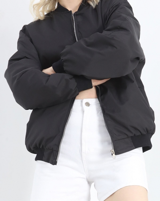 Unisex Bomber Ceket Siyah - 20362.1761.