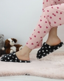 Puanlı Peluş Terlik Siyah - 12363.264.