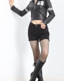 Suni Deri Crop Ceket Siyah - 20373.1837.