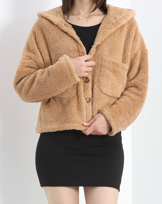 Welsoft Peluş Ceket Sütlükahve - 20941.701.