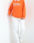 Calıfornıa Baskılı Sweat Oranj - 20944.1778.