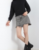 3 İplik Kapşonlu Crop Sweat Siyah - 20959.1878.