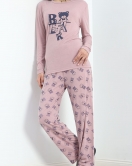 Baskılı Poliviskon Pijama Takımı Güllaci - 302.1287.