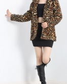 Astarlı Peluş Ceket Leopar - 12725.148.