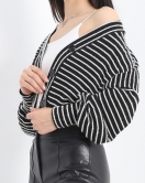 Sakallı Crop Hırka Siyah - 12755.148.