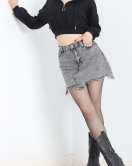 Modal Kapşonlu Crop Sweat Siyah - 12885.148.