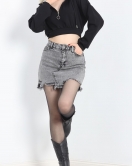 Modal Kapşonlu Crop Sweat Siyah - 12885.148.