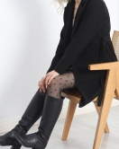 Kuşaklı Astarlı Kaşe Kaban Siyah - 20136.1562.
