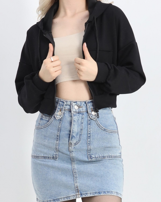 Modal Kanguru Cepli Sweat Siyah - 12886.148.