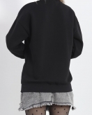 Bisiklet Yaka Baskılı Sweat Siyah - 20150.1878.