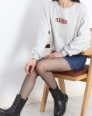 Ön Arka Baskılı Oversize Sweat Gri - 21503.200.