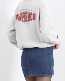 Ön Arka Baskılı Oversize Sweat Gri - 21503.200.
