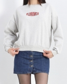 Ön Arka Baskılı Oversize Sweat Gri - 21503.200.