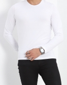 Uzun Kollu V Yaka Erkek Sweatshirt Beyaz - 19647.200.