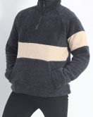 Blok Renk Erkek Welsoft Sweat Fümebej - 19321.1885.