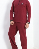 Erkek Pijama Takımı Bordo - 20207.1048.