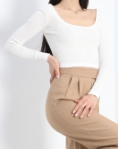 Kare Yaka Crop Body Ekru - 19338.1567.