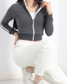 Üç İplik İçi Tüylü Sweat Füme - 20112.1287.