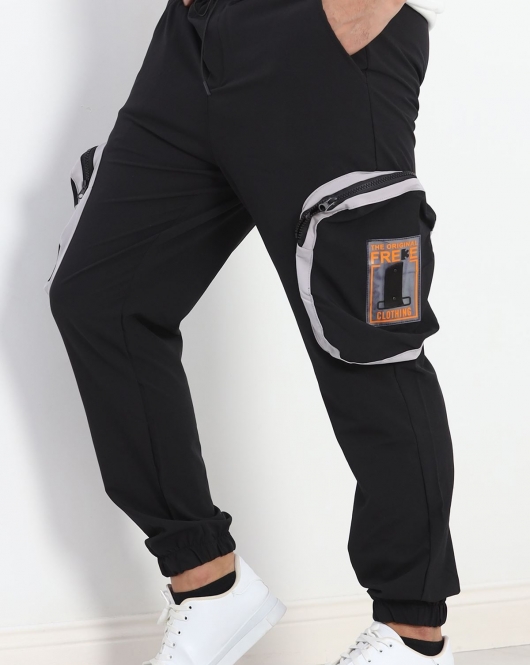 Paraşüt Kumaş Jogger Alt Siyah1 - 19372.1874.