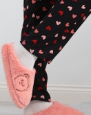 Nakışlı Peluş Ev Terliği Pembe - 20915.264.