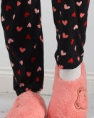 Nakışlı Peluş Ev Terliği Pembe - 20915.264.