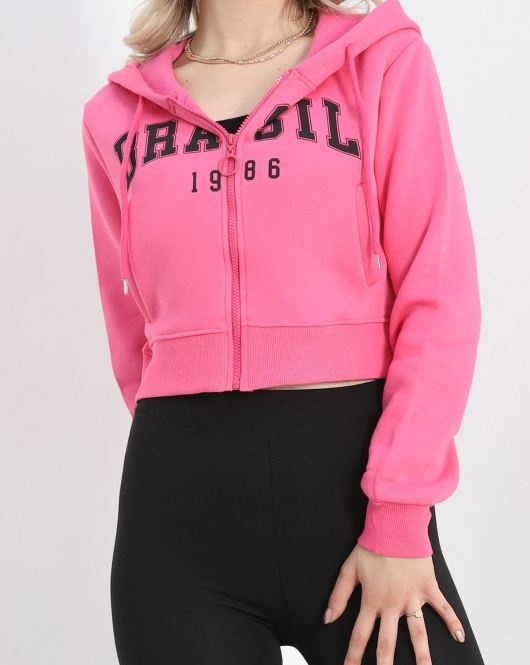 3 İplik Kapşonlu Ceket Pembe - 20711.1872.