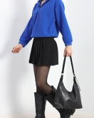 Fermuarlı Stoperli Polar Sweat Saks - 20377.1872.