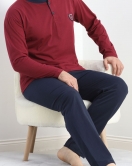 Erkek Pijama Takımı Bordo - 20829.1838.