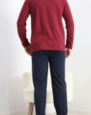 Erkek Pijama Takımı Bordo - 20829.1838.