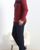 Erkek Pijama Takımı Bordo - 20835.1838.