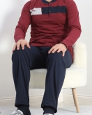 Erkek Pijama Takımı Bordo - 20835.1838.