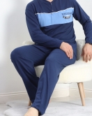 Erkek Pijama Takımı Lacivert - 20834.1838.