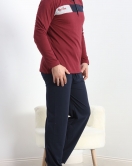 Erkek Pijama Takımı Bordo - 20835.1838.