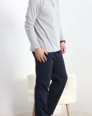 Erkek Pijama Takımı Gri - 20837.1838.
