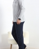 Erkek Pijama Takımı Gri - 20837.1838.