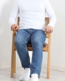 Bisiklet Yaka Erkek İnce Sweat Beyaz - 21483.200.