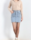 Fermuarlı Crop Peluş Sweat Bej - 9060.1153.